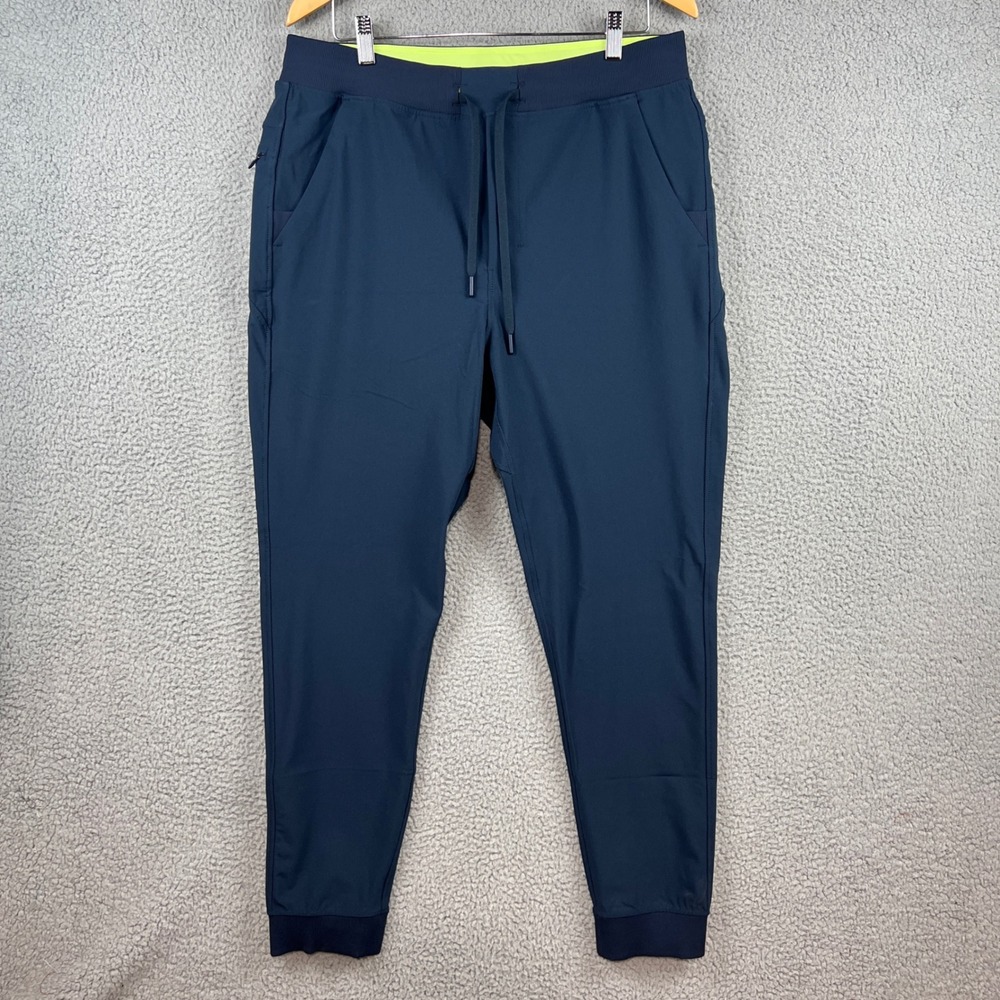 Birddogs Mens Navy Blue Joggers XXL Built-in Liner Athletic Gym Pants Drawstring